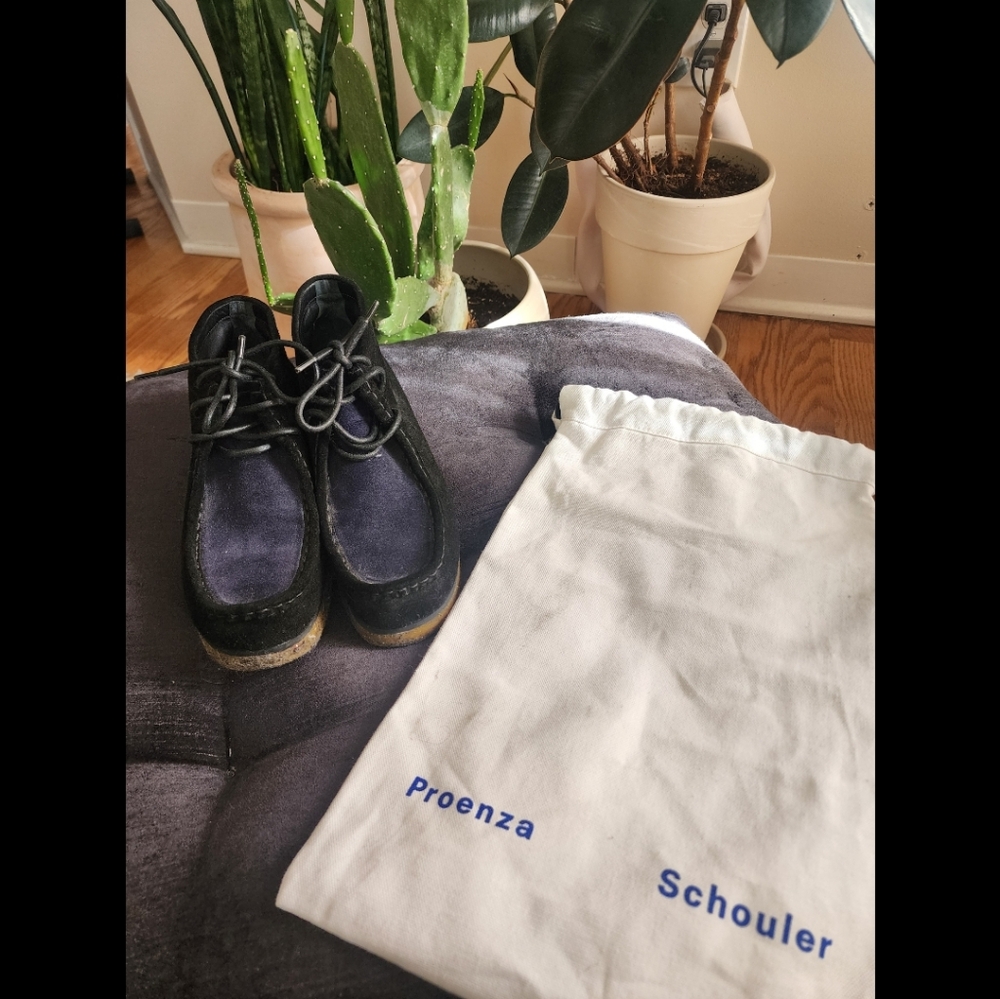 Proenza Schouler suede two-tone wallabee chukka boot size 37